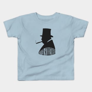 Winston Churchill Never Surrender Kids T-Shirt